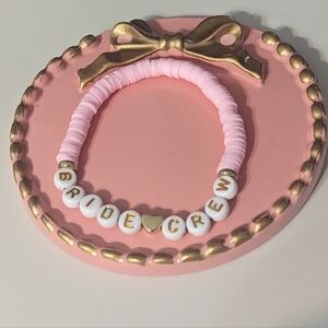 Light Pink Bride Crew Friendship Bracelet NEW!